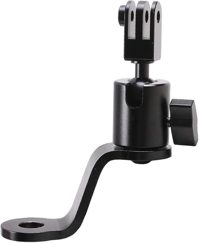 Aluminum Motorcycle Rearview Mirror Mount Bracket Holder Compatible with GoPro Hero 13/12/11/10/9/8/7/6(2018)/5 Black APEMAN AKASO TENKER Campark DJI Osmo Action 6/5 pro/4/3/2 and More