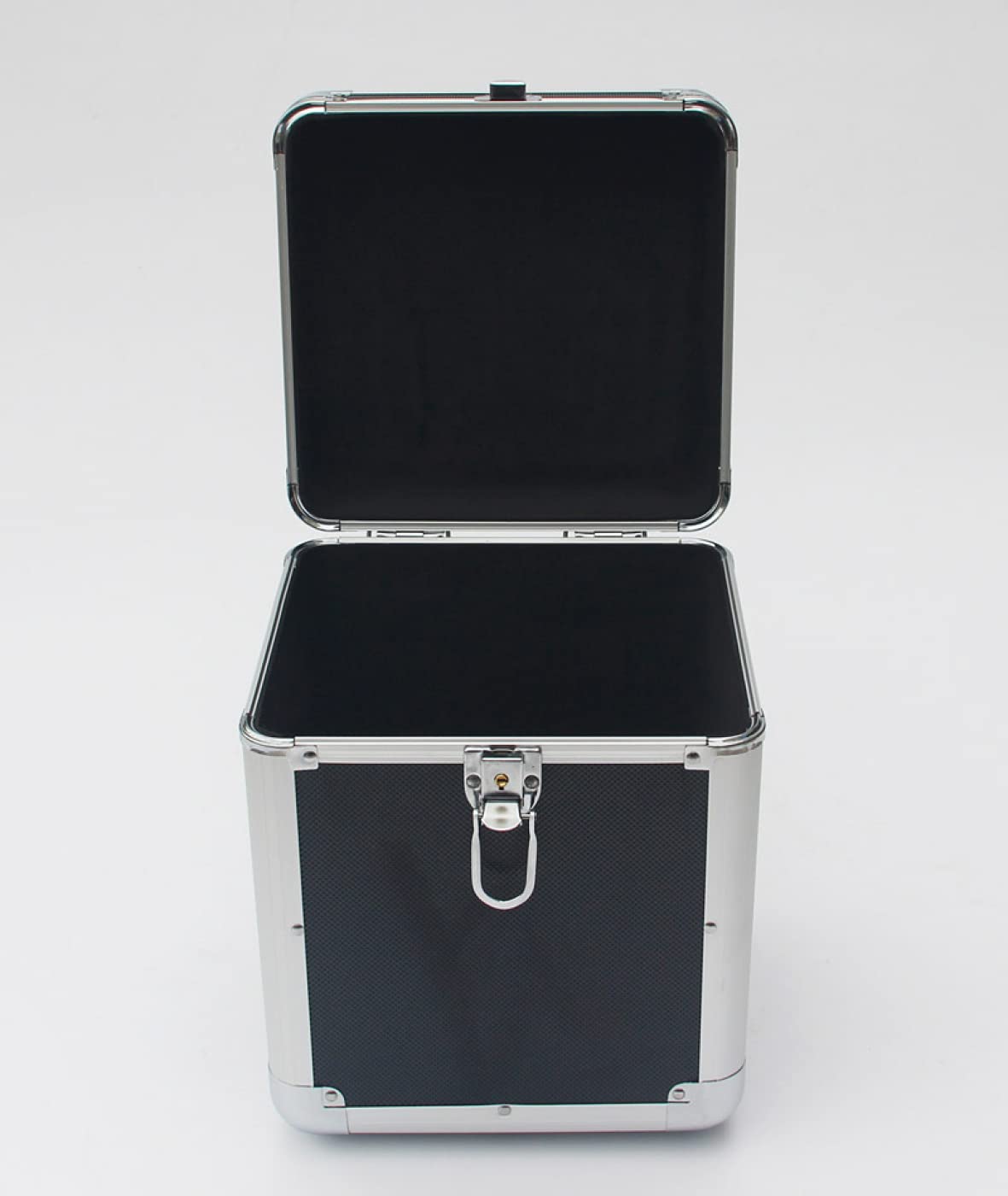Boitier de DJ en vinyle 7" pour 70-100 disques - Noir - 21,5 x 26 x 21 cm