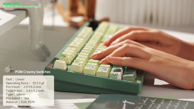 Amazon.com: Womier Mechanical Keyboard Wireless with Screen, Frog