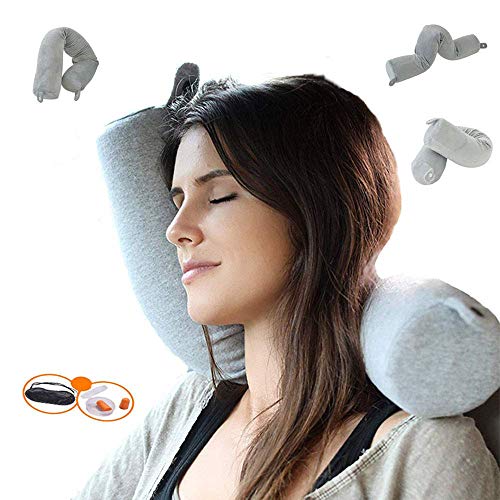 Myang Twist Memory Foam Travel Pillow for Neck, Chin, Lumbar and Leg Support