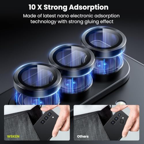Image of Pack 3 - Camera lens Protector Ring Compatible with Samsung Galaxy Z Fold 8 Ultra 5G Camera Tempered Glass Aluminum Alloy Rings, Ultra-HD Metal Frame- Black