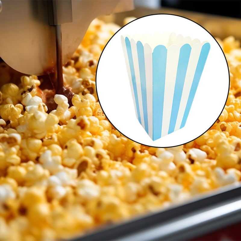 24 Pcs Popcorn Boxes Popcorn Buckets Food Containers for Movie Theater, Carnival Circus, Birthday Party