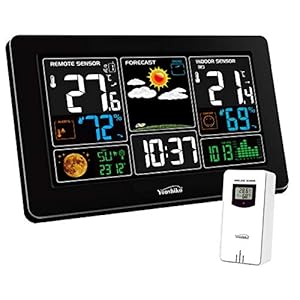 Youshiko YC9441 (Official 2023 UK Version) Wireless Weather Station, Radio Controlled Clock, Indoor Outdoor Temperature…