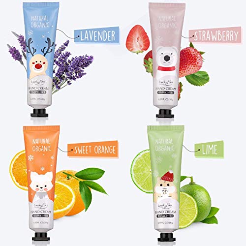 Hand Cream Gift Set, 8 Pack Travel Size Nourishing Hand Cream Set with Natural Shea and Vitamin E, Moisturizing & Hydrating for Dry Hands, Christmas Gift for Women/ Her/ Mom/ Girls/Grandma/ Wife