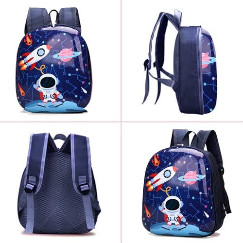 Image of BabyMoon Eggshell Multipurpose Kids Backpack | Children's School Bag for Boys & Girl's | Kids Travel Backpack | Astronaut Blue