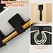50 Pack Hook and Loop Cable Ties, Self Adhesive Hook and Loop Cable Straps, Under Desk Cable Management, Sticky-Back Cord Organizer for Desk