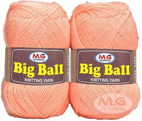 Image of M.G ENTERPRISE Big Ball Baba (600 gm) Wool Ball Hand Knitting Wool /Art Craft Soft Fingering Crochet Hook Yarn, Needle Knitting Yarn Thread dye MG WG