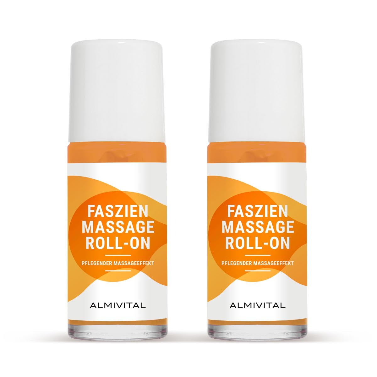 ALMIVITAL 2-er Faszien Massage Roll-On to go | Verklebte, verhärtete oder verkürzte Faszien lösen | Pflegt, massiert & lockert das Bindegewebe |Erfrischender Zitronen-Orangen-Duft | á 50ml