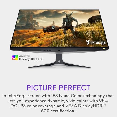 Image of Dell Alienware 27 inch Gaming Monitor | 280Hz, 1ms, QHD | FreeSync Premium Pro + G-Sync | Fast IPS, VESA HDR600 | Height /Tilt /Swivel /Pivot, AlienFX RGB, Low Blue Light (QHD-280Hz)