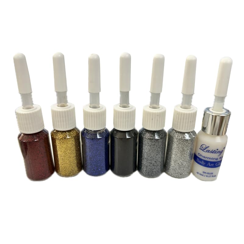Amazon.co.jp: ボディジュエリー グリッター ミニサイズ5ml 6色入