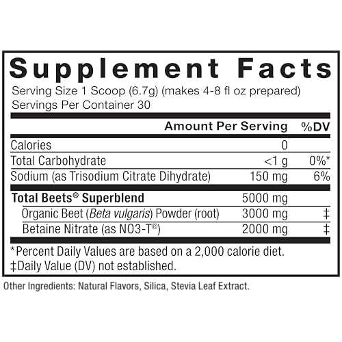 Force Factor Total Beets Drink Mix Superfood Powder With Nitrates To Support Circulation thumb #5