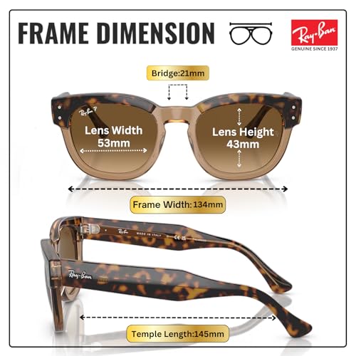 Image of Ray-Ban RB0298S MEGA HAWKEYE Square Shaped Sunglasses for Men & Women with Official RAYBAN Eyewear Kit