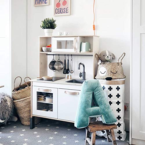 Momaid Velvet Letter Pillow Soft Initial Throw Cushion Decorative Alphabet Kids Room Nursery Decor Baby Toddler Gift (Green, Letter A) #TOP3