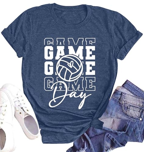 Game Day Shirts Women Softball Mom T Shirt Football Tee Shirt Ball Lightning Graphic Short Sleeve Sport Lover Gifts Top