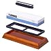 Whetstone Knife Sharpening Stone | Waterstone Knife Sharpener 1000-6000 Grit with non-slip Bamboo Base and Angle Guide | Best Wet Stone Kitchen Knives Sharpening Kit