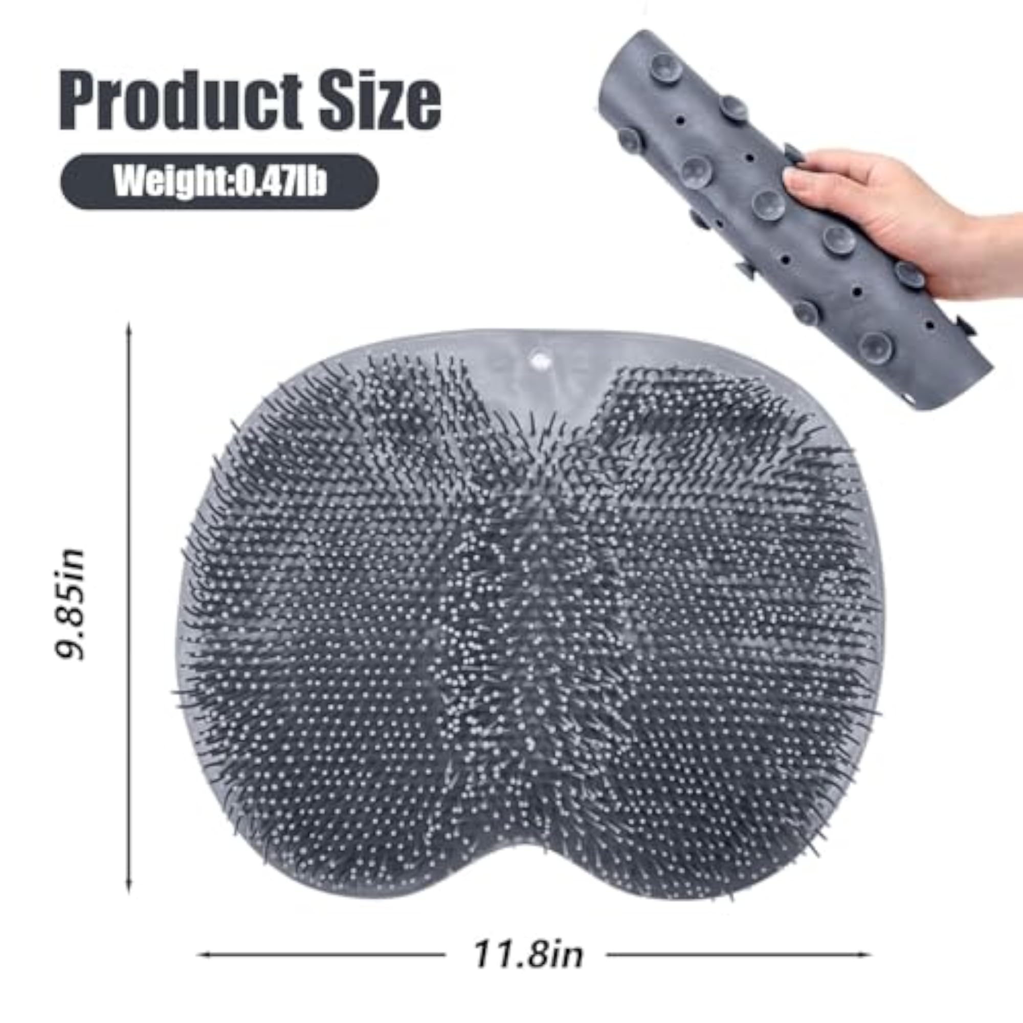 SARVO Foot Scrubber and Massager Mat with Non-Slip Suction Cups