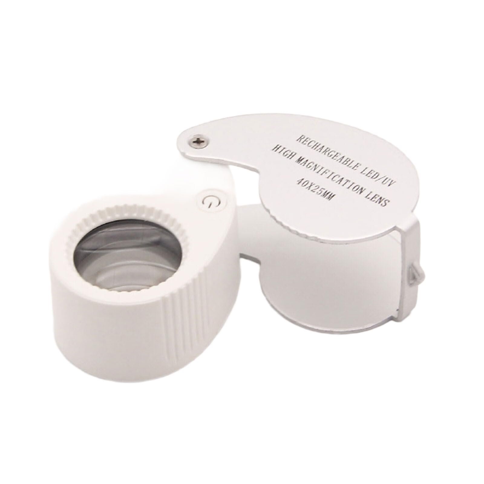Handheld 40X/60X Magnifier Glass Lens for Coin Observation Magnifier Lens with LED Light Magnification