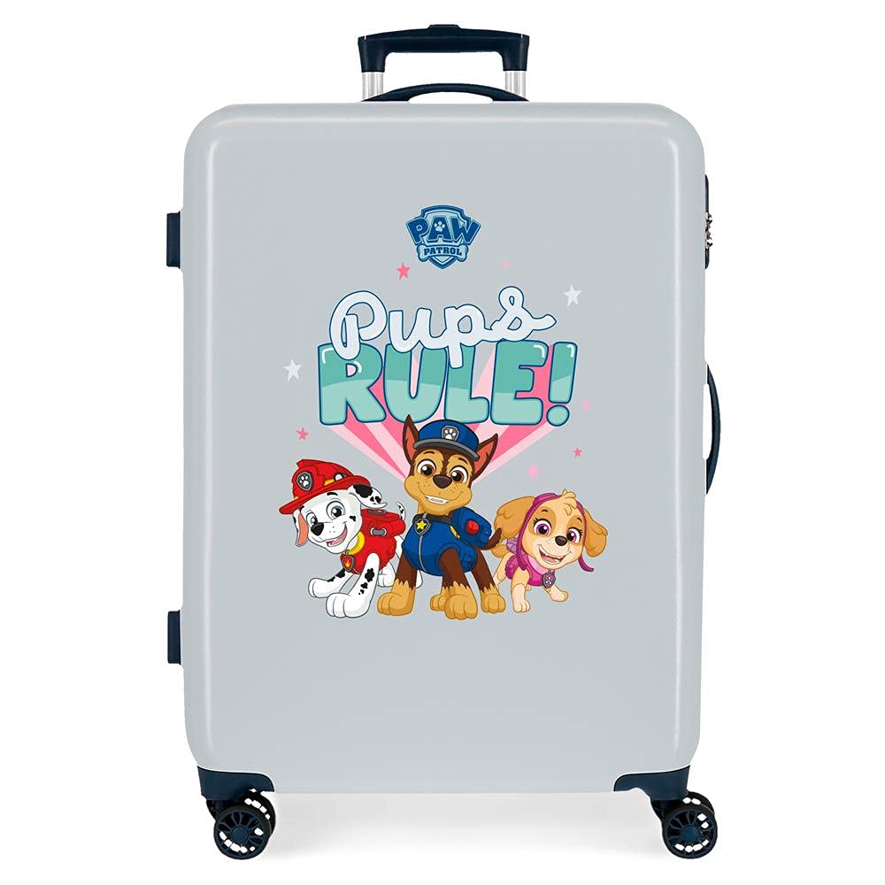 Maleta Mediana 68 cm 4 ruedas rigida Patrulla Canina Be Happy Roja