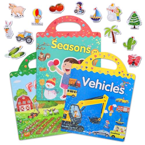 AIPULIDUO Reusable Sticker Book For Toddlers 2–4, Ideal Children'S Creative Play And Fine Motor Development –Suitable 1–3, Perfect Travel Early Learning Environments 2