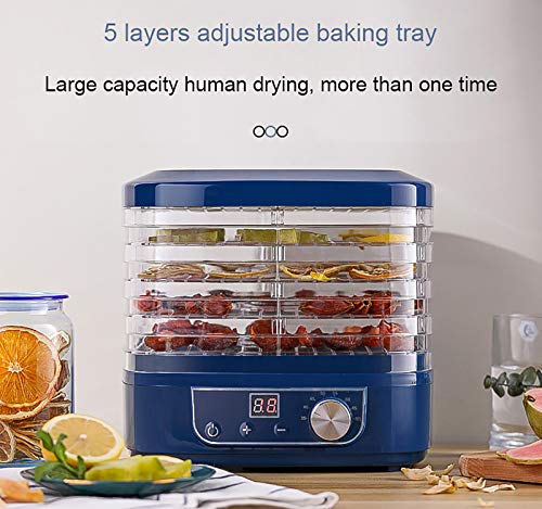 5-Tablett-Speisentrockner,Intelligentes Timing Elektrischer Obst- Und Gemüsedehydrator, Einstellbare Temperatur 35-70… – Bild 3
