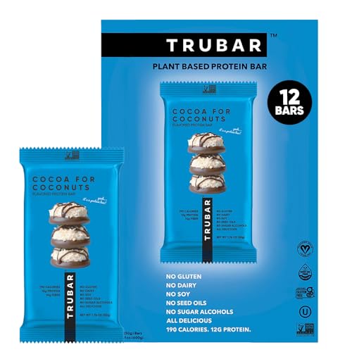 TRUBAR Vegan Protein Bar, Cocoa For Coconuts, Gluten Free, Plant
