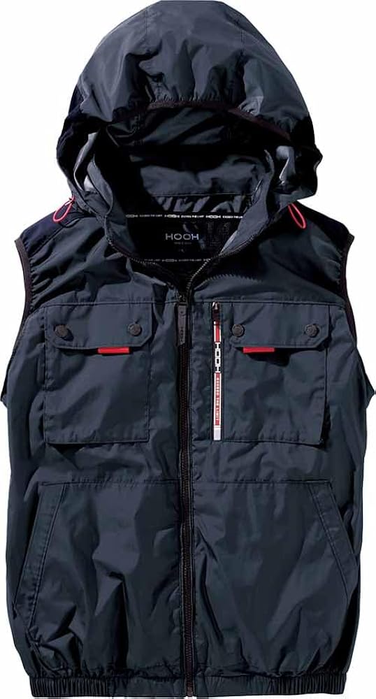 黒HOOHv1129ミドルファンベストチャコール 、ネイビー3L Amazon.co.jp: [村上被服] 空調ウェア 服単体 V1129 ミドルファン