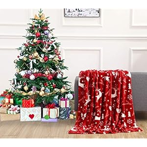 Elegant Comfort Luxury Velvet Super Soft Christmas Prints Fleece Blanket-Holiday Theme Home Décor Fuzzy Warm and Cozy Throws for Winter Bedding, Couch and Gift, 50 x 60 inch, Burgundy Reindeer Elegant Comfort Luxury Velvet Super Soft Christmas Prints Fleece Blanket Holiday Theme Home Decor Fuzzy Warm and Cozy Throws for Winter Bedding Couch and Gift 50 x 60 inch Burgundy Reindeer