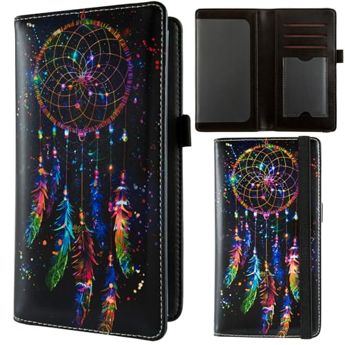 Image of checkbook cover,Checkbook Cover for Duplicate Checks,RFID Checkbook Register Cute Wallet women Men Credit Card Holder (Dream Catcher)