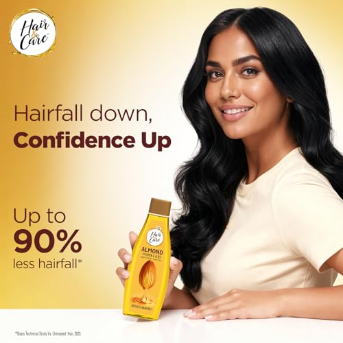 Hair & Care Almond, Vitamin E & B5 Non-Sticky Hair Oil - 500ml - Image 4