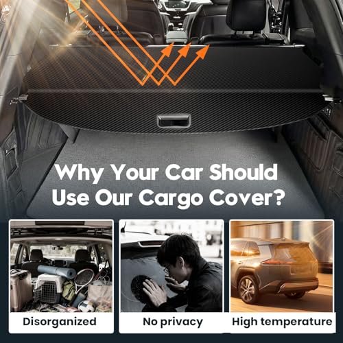 Image of Powerty Cargo Cover for 2019-2025 Cadillac XT6 Accessories, Carbon Fiber