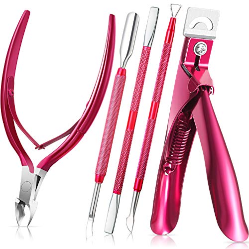 False Nail Clipper Set with Tip Nail Clipper, Cuticle Trimmer, and Nipper