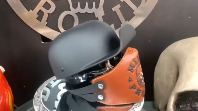 MIKE'S PRO LIDS Doughboy & Doughboy 2.0 – Novelty Baseball Cap Style - Motorcycle Lid - Not DOT - Matte Black