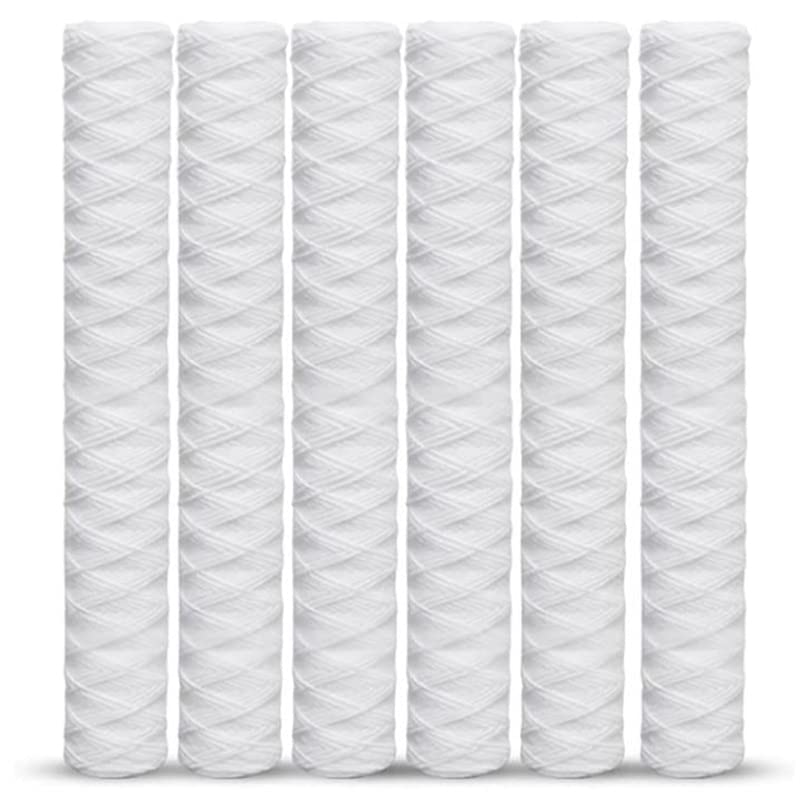 Piezas 5 micrómetros 20X2,7 Pulgadas Filtro de Agua de Herida de Cuerda Filtro de sedimentos de Cartucho de Repuesto para Toda la casa, para Unidad RO