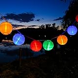 Uping® Led Lichterkette 20er Batterienbetriebene Lampions Laterne für Party, Garten, Weihnachten, Halloween, Hochzeit, Beleuchtung Deko usw. 3,6M multifarbig