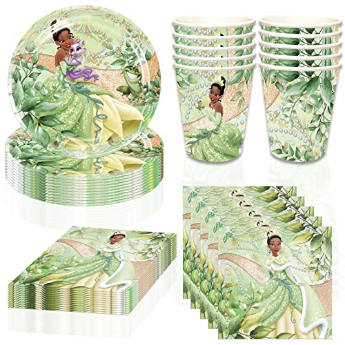 Tiana Party Supplies Tiana Birthday Party Favors Includes Cups Plates Napkins for Tiana Birthday Baby Shower Decor Tiana