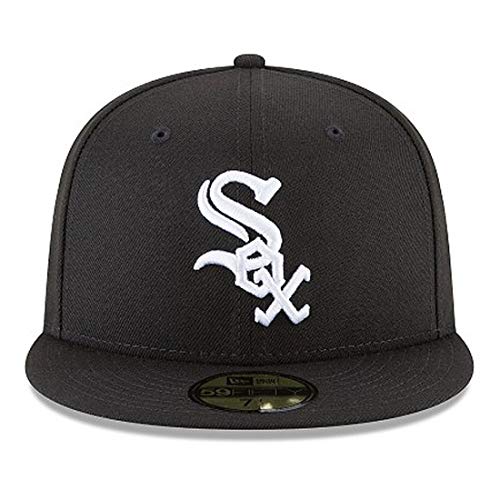 Image of New Era 59Fifty Hat Chicago White Sox Basic Baseball Black Cap 11591167 (7 3 /4)
