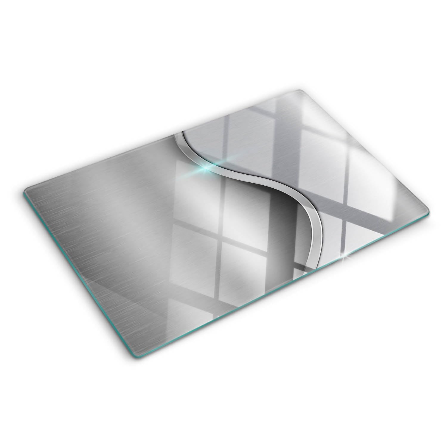 Planche à découper 80x52 cm symétrique avec texture et bords polis pour cuisine
