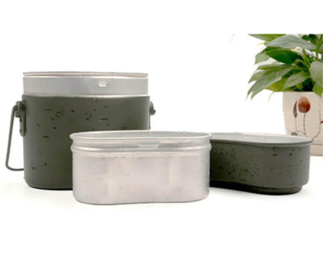 Kempingowa Naczyń 3 W 1 Outdoor Camping Lunch Box Zastawa Stołowa Piesze Wycieczki Piknik Survival Garnek Miska Przenośny Zestaw Naczyń Kuchennych Na Piknik Wędrówki