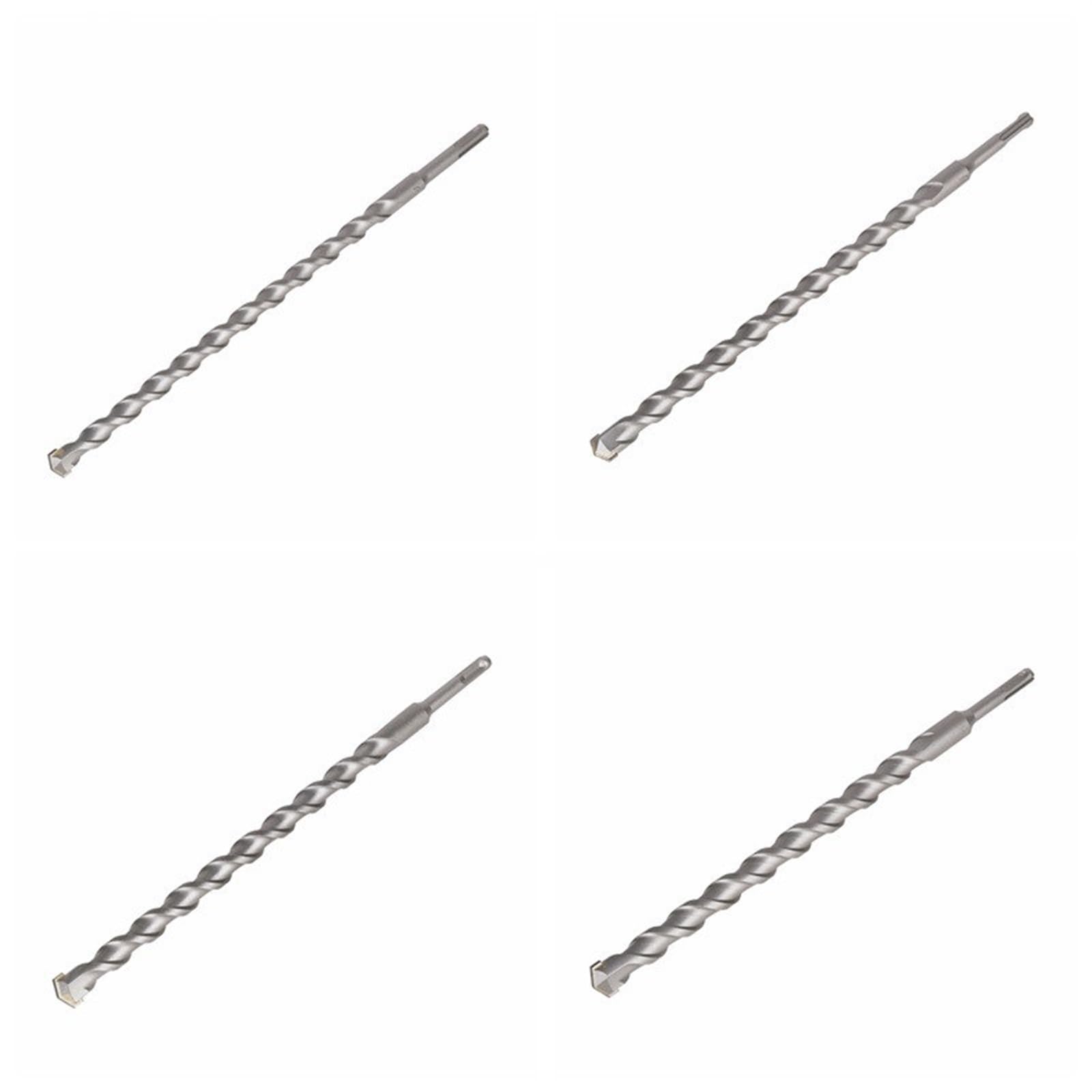 Juego de Brocas para Taladro Percutor de 350 mm de Longitud, Brocas para Martillo Rotatorio de 10 A 30 mm de Diámetro, Brocas de Carburo de Tungsteno para Mampostería Y Hormigón, para Ladrillo, Piedr