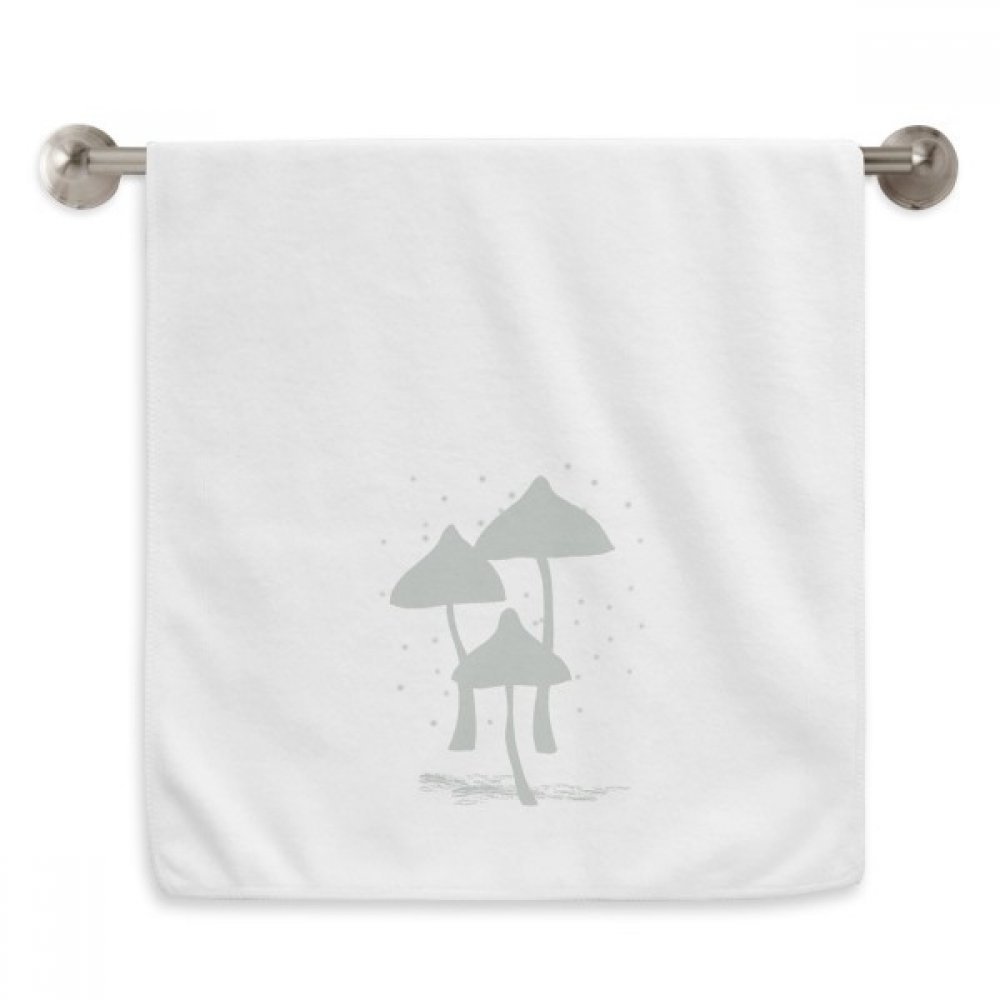 Serviette champignon gris douce 13x29 pour stopper les irritations du visage