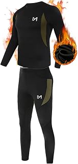 MEETYOO Men's Thermal Underwear Base Layer Set, 92% Polyester Winter Long Johns for Skiing