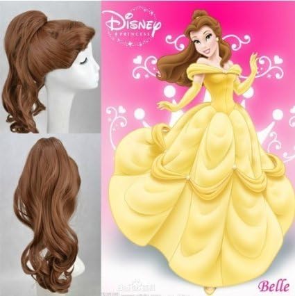 Amazon ディズニー 美女と野獣 アニメ映画 ベル 風 耐熱高品質ウィッグ コスプレウィッグ クリスマス ハロウィン イベント仮装 コスチューム コスプレ 仮装 通販