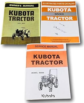 Kubota B6000 Tractor Service Parts Operators Repair Manual Shop Book Set  Ovhl