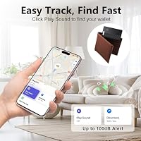 Dünne Geldbörsen-Tracker-Karte (nur iOS), Tracking Card mit Apple Find My, GPS Tracker, Unterstützt Kabelloses Laden, 10 Jahre Batterielaufzeit für Wallet, Reisepässe, Gepäck, Reisepässe, Schwarz – Ansicht 3