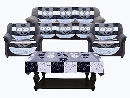 A CUBE LUXURY SOLUTION Net 5 Seater Sofa Cover Set with 6 Pcs arms and 1 Pcs Centre Table Cover