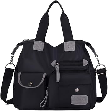Womens Bag Mommy Bag One Shoulder Crossbody Portable Travel Large Bag black