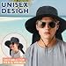 NPJY Sun Fishing Hats with Neck Flap for Men Women UV Sun Protection Safari Hat Wide Brim Bucket Hat Pure Darkgray