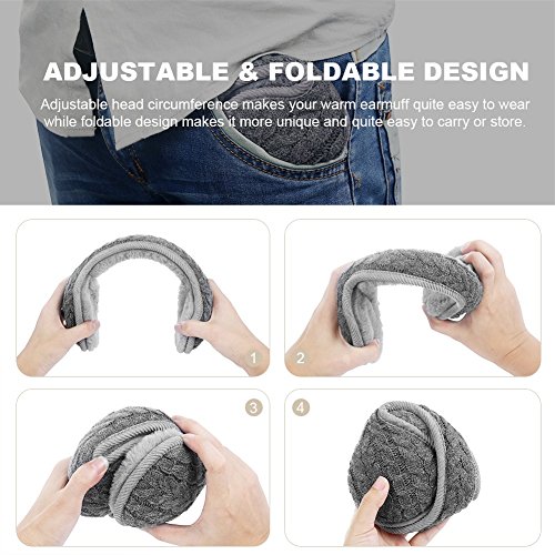 Unisex Earmuffs Knit Cashmere Earmuffs Lined Compact Winter Warm Earmuffs4