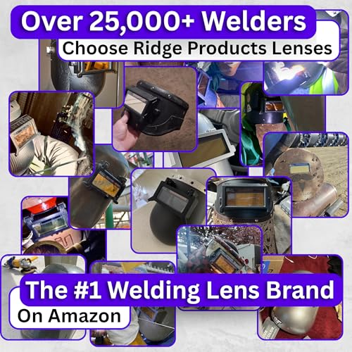 Image of Ridge Products | HD Shade 10 Auto Darkening Welding Lens | Cool Blue Welding Lens 2x4 1 /4 | Shade 10 Welding Lens Auto Darkening | Perfect for a Sugar Scoop Welding Hood or Pancake Welding Hood