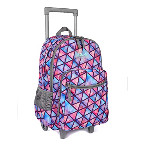 Image of Rolling Backpack 18 inch Double Handle Wheeled Boys Girls Travel School Children Luggage Toddler Trip